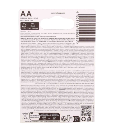 باتری قلم آلکالاین سبز 2 عددی وارتا