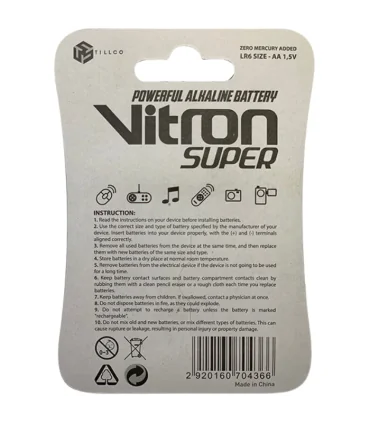 باتری قلم آلکالاین 2 عددی ویترون