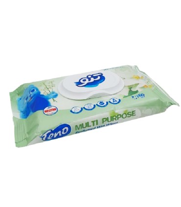 دستمال مرطوب دست و صورت تنو 60 عددی رایحه گل