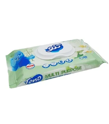 دستمال مرطوب دست و صورت تنو 60 عددی رایحه گل