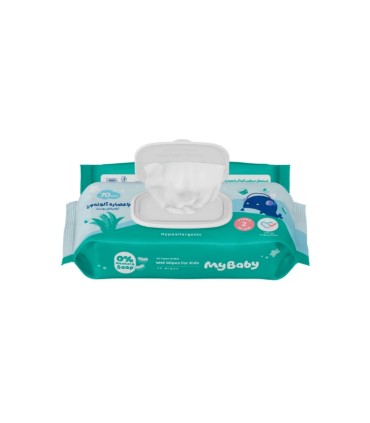 دستمال مرطوب کودک مای بیبی با عصاره آلوئه ورا 70 عددی