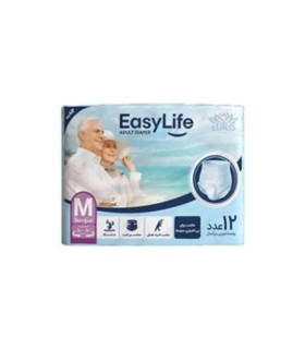 پوشینه بزرگسال Easy Life ایزی لایف مدل شورتی متوسط - بسته 12 عددی