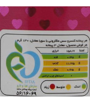 کنسرو سس ماکارونی دلپذیر