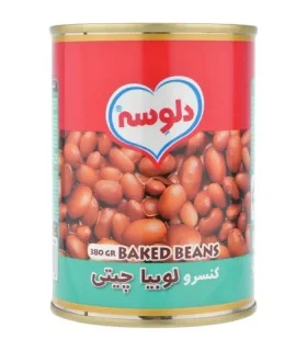 کنسرو لوبیا چیتی 380 گرم دلوسه