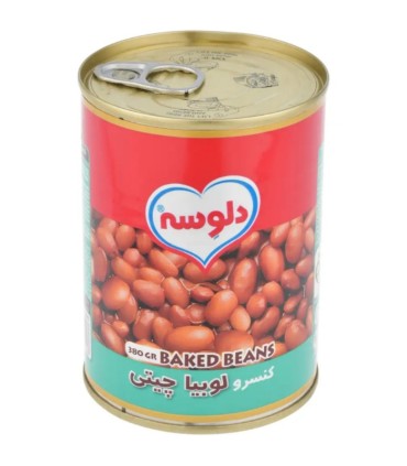 کنسرو لوبیا چیتی 380 گرم دلوسه