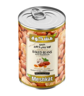 کنسرو لوبیا چیتی با قارچ مشکوة