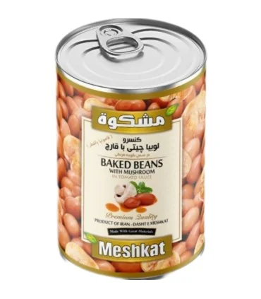 کنسرو لوبیا چیتی با قارچ مشکوة
