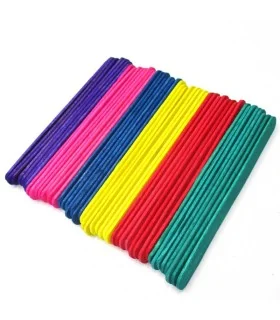 چوب بستنی خانه سازی رنگی طول 12 سانتی‌متر عرض 17 میلی‌متر بسته 46 عددی