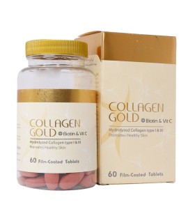 قرص کلاژن گلد بیوتین و ویتامین C آدریان 60 عدد