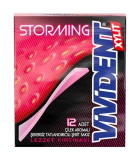 آدامس ویویدنت استورمینگ|vivident storming توت فرنگی 12عددی