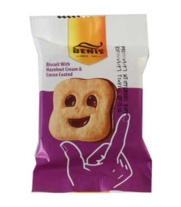 بیسکویت بنیس با خامه فندق و نارگیل24عددی