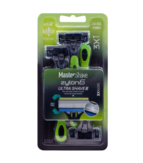 خودتراش مسترشِیو مدل Zylon 6 بسته 3 عددی_Master shave
