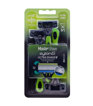 خودتراش مسترشِیو مدل Zylon 6 بسته 3 عددی_Master shave