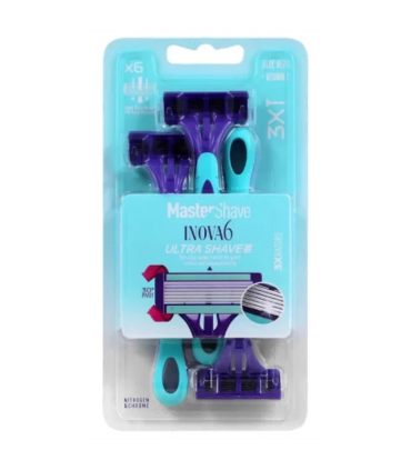 خودتراش مستر شیو مدل INOVA 6 بسته 3 عددی_Master shave
