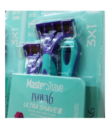 خودتراش مستر شیو مدل INOVA 6 بسته 3 عددی_Master shave