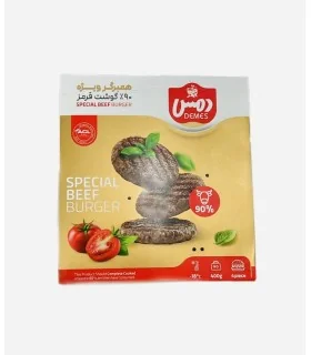 همبرگر ویژه 90٪ گوشت قرمز دمس