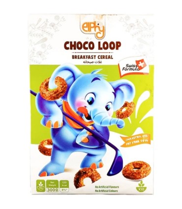 غلات صبحانه الفی حلقه کاکائویی 300 گرمی_Elfi