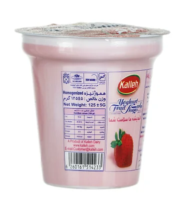 ماست میوه‌ای توت ‌فرنگی 125گرمی کاله‌-CALLE