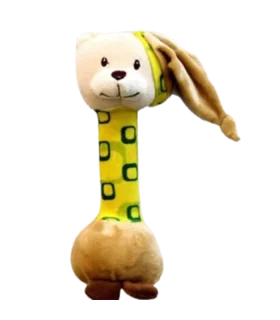 جغجغه پولیشی سوتی نوزادی با طرح فانتزی | اسباب‌بازی نرم و ایمن کودک