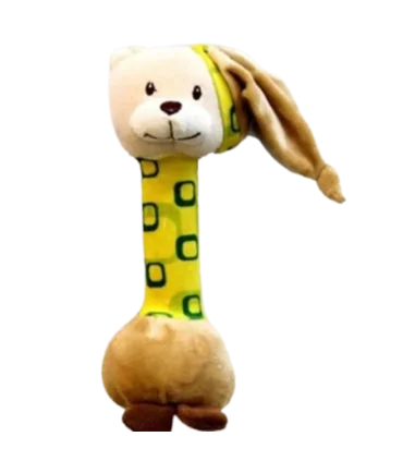 جغجغه پولیشی سوتی نوزادی با طرح فانتزی | اسباب‌بازی نرم و ایمن کودک