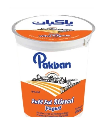 ماست همزده پرچرب 4% چربی پاکبان 750 گرمی