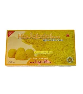 پشمک لقمه ای زعفرانی حاج عبداله 350gr